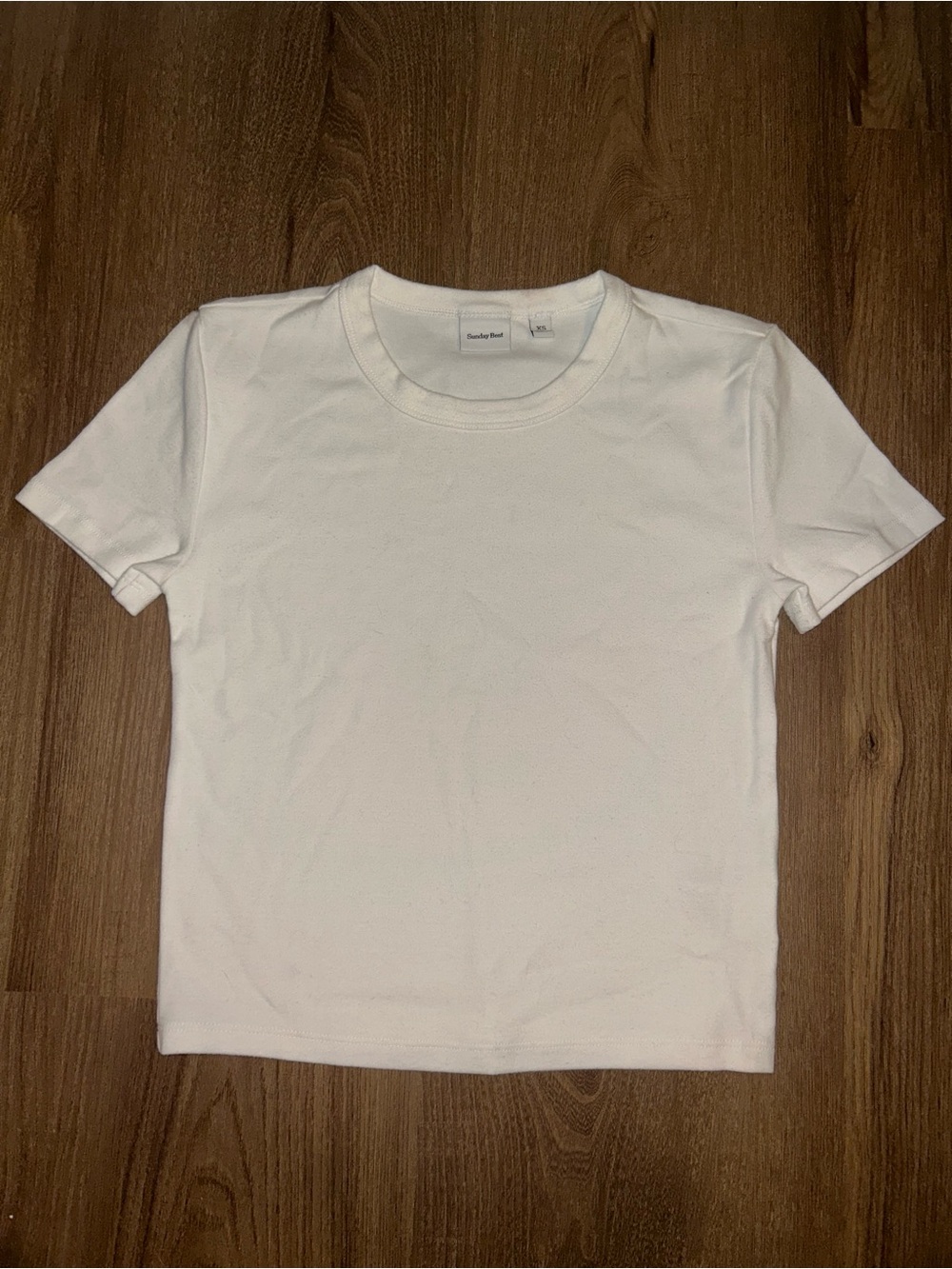 White Crew Neck Cropped T-Shirt - Sunday Best